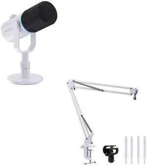 FEELWORLD PM1 XLR USB Dynamic Microphone with Desktop Stand and AMS1 Microphone Boom Arm FEELWORLD PM1 XLR USB Dynamic Microphone with Desktop Stand and AMS1 Microphone Boom Arm