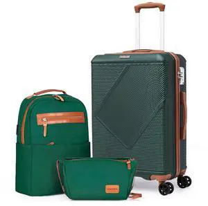 CONCEPTEN Luggage Sets 3 Piece, 20 Inch Carry On Suitcases With Spinner Wheels, Lightweight Travel Luggage With TSA Lock, ABS Hardshell Suitcase (Teal) CONCEPTEN Luggage Sets 3 Piece, 20 Inch Carry On Suitcases With Spinner Wheels, Lightweight Travel Luggage With TSA Lock, ABS Hardshell Suitcase (Teal)