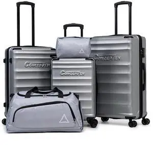 CONCEPTEN 5 Piece Luggage Sets with Spinner Wheels, ABS Hard Shell Suitcase, TSA Lock CONCEPTEN 5 Piece Luggage Sets with Spinner Wheels, ABS Hard Shell Suitcase, TSA Lock