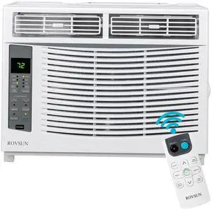 ROVSUN 6000 BTU Window Air Conditioner, 3-in-1 AC Unit for Window, Works As Cooler, Dehumidifier & Fan with Timer, Sleep/ECO Mode & Installation Kit, Cooling Rooms up to 250 Sq. Ft, 115V/60Hz ROVSUN 6000 BTU Window Air Conditioner, 3-in-1 AC Unit for Window, Works As Cooler, Dehumidifier & Fan with Timer, Sleep/ECO Mode & Installation Kit, Cooling Rooms up to 250 Sq. Ft, 115V/60Hz
