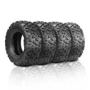 TUFFIOM Set of 4 ATV/UTV All-terrain Tires 25x8-12 Front 25x10-12 Rear, 6 PR, Tubeless TUFFIOM Set of 4 ATV/UTV All-terrain Tires 25x8-12 Front 25x10-12 Rear, 6 PR, Tubeless