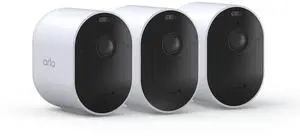 Arlo Pro 5S 2K Wireless Camera with Spotlight, Color Night Vision, Motion Detection, Dual-Band Wi-Fi, 2-Way Audio, Integrated Siren, White, 3 Pack, VMC4360P ( ) Arlo Pro 5S 2K Wireless Camera with Spotlight, Color Night Vision, Motion Detection, Dual-Band Wi-Fi, 2-Way Audio, Integrated Siren, White, 3 Pack, VMC4360P ( )