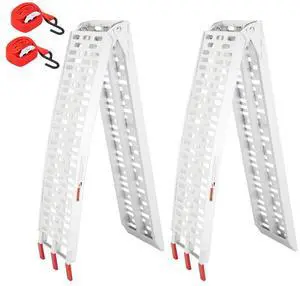 TUFFIOM 7ft Aluminum Truck Ramps 1500lbs Capacity,2pcs Folding Loading ATV Ramps for Pickup Trucks Bed, Trailer Ramp with Load Straps for UTV/Motorcycle/Lawn Mower/Dirt BikeLightweight & Portable TUFFIOM 7ft Aluminum Truck Ramps 1500lbs Capacity,2pcs Folding Loading ATV Ramps for Pickup Trucks Bed, Trailer Ramp with Load Straps for UTV/Motorcycle/Lawn Mower/Dirt BikeLightweight & Portable