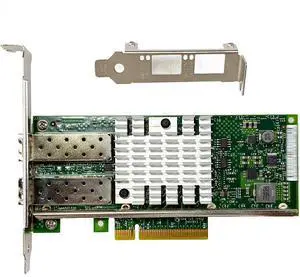 10GbE SFP+ Network Card Compatible with X520-DA2 PCIe Ethernet Card with 82599ES Controller, 2-Port SFP+ (10GBASE-SR/LR/DAC), PCIe 2.0, SR-IOV, PXE/iSCSI, Jumbo Frames PCI Network Adapter 10GbE SFP+ Network Card Compatible with X520-DA2 PCIe Ethernet Card with 82599ES Controller, 2-Port SFP+ (10GBASE-SR/LR/DAC), PCIe 2.0, SR-IOV, PXE/iSCSI, Jumbo Frames PCI Network Adapter