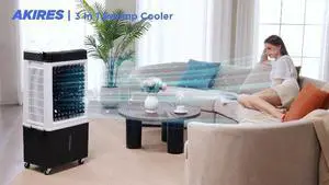AKIRES 2200CFM Swamp Cooler,Evaporative Air Cooler with 8.0-Gal Water Tank, 4 Ice Packs, Portable Air Conditioners with Remote Control,12H Timer,Evaporative Cooler for Indoor,Outdoor Use (40IN) AKIRES 2200CFM Swamp Cooler,Evaporative Air Cooler with 8.0-Gal Water Tank, 4 Ice Packs, Portable Air Conditioners with Remote Control,12H Timer,Evaporative Cooler for Indoor,Outdoor Use (40IN)