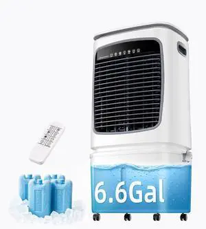 1800CFM Swamp Cooler, Evaporative Air Cooler for 450Sq.ft of Space, Air Cooler with 6.6-Gal Water Tank, 120°Oscillation,4 Ice Packs,12H Timer, Cooling Fans for Outdoor,Indoor Use 1800CFM Swamp Cooler, Evaporative Air Cooler for 450Sq.ft of Space, Air Cooler with 6.6-Gal Water Tank, 120°Oscillation,4 Ice Packs,12H Timer, Cooling Fans for Outdoor,Indoor Use