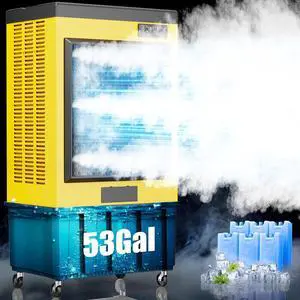 14715CFM Swamp Coolers,Portable Evaporative Air Cooler for 2800 Sq.ft of Space,with Continuous Auto Fill,53-Gal Water Tank,120°Oscillation,6 Ice Packs,Cooling Fan for Outdoor,Indoor Use(70IN) 14715CFM Swamp Coolers,Portable Evaporative Air Cooler for 2800 Sq.ft of Space,with Continuous Auto Fill,53-Gal Water Tank,120°Oscillation,6 Ice Packs,Cooling Fan for Outdoor,Indoor Use(70IN)