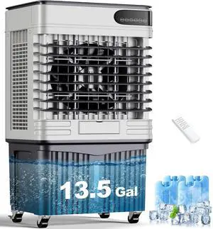 3600CFM Swamp Cooler,Evaporative Air Cooler with 13.5-Gal Water Tank,4 Ice Packs,Evaporative Cooler for Outdoor Patio Garage Commercial Industrial Use (40IN) 3600CFM Swamp Cooler,Evaporative Air Cooler with 13.5-Gal Water Tank,4 Ice Packs,Evaporative Cooler for Outdoor Patio Garage Commercial Industrial Use (40IN)