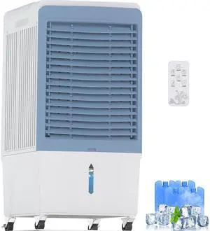 6500CFM Large Swamp Cooler with 13.5-Gal Water Tank,3-IN-1 Evaporative Air Cooler with Remote Control,4 Ice Packs,12H Timer, Evaporative Cooler for Indoor,Outdoor,Garage Use(48IN) 6500CFM Large Swamp Cooler with 13.5-Gal Water Tank,3-IN-1 Evaporative Air Cooler with Remote Control,4 Ice Packs,12H Timer, Evaporative Cooler for Indoor,Outdoor,Garage Use(48IN)