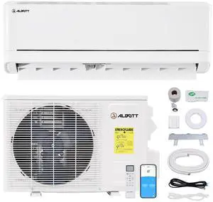 Albott 220V Mini Split Air Conditioner with Heat Pump, Wifi Enabled 12000BTU Ductless Split Ac with Self-Cleaning, SEER2 18, Ductless Air Conditioner Cools up to 750 Sq.Ft, for Home & Office Albott 220V Mini Split Air Conditioner with Heat Pump, Wifi Enabled 12000BTU Ductless Split Ac with Self-Cleaning, SEER2 18, Ductless Air Conditioner Cools up to 750 Sq.Ft, for Home & Office