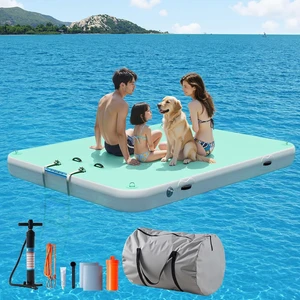 Inflatable Floating Dock with Portable Carry Bag and Ladder, Heavy-Duty Non-Slip Surface Water Platform Inflatable Floating Dock with Portable Carry Bag and Ladder, Heavy-Duty Non-Slip Surface Water Platform