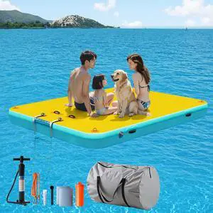 Inflatable Floating Dock with Portable Carry Bag and Ladder, Heavy-Duty Non-Slip Surface Water Platform Inflatable Floating Dock with Portable Carry Bag and Ladder, Heavy-Duty Non-Slip Surface Water Platform