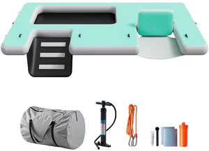 Inflatable Floating Dock with Portable Carry Bag and Ladder, Heavy-Duty Non-Slip Surface Water Platform Inflatable Floating Dock with Portable Carry Bag and Ladder, Heavy-Duty Non-Slip Surface Water Platform