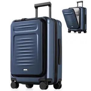 Carry On Luggage Suitcase : 22x14x9 Airline Approved Travel Luggage with Spinner Wheels, Front Pocket Expandable Hardshell Suitcases with TSA Lock Blue Carry On Luggage Suitcase : 22x14x9 Airline Approved Travel Luggage with Spinner Wheels, Front Pocket Expandable Hardshell Suitcases with TSA Lock Blue