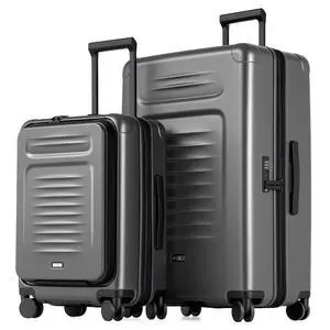 Luggage Sets Checked Suitcases - 2 Piece, Travel Carry on with Spinner Wheels, Expandable Hardside Large Suitcase with TSA Lock,20+29 Inch Grey Luggage Sets Checked Suitcases - 2 Piece, Travel Carry on with Spinner Wheels, Expandable Hardside Large Suitcase with TSA Lock,20+29 Inch Grey