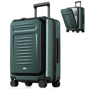Carry On Luggage Suitcase : 22x14x9 Airline Approved Travel Luggage with Spinner Wheels, Front Pocket Expandable Hardshell Suitcases with TSA Lock Green Carry On Luggage Suitcase : 22x14x9 Airline Approved Travel Luggage with Spinner Wheels, Front Pocket Expandable Hardshell Suitcases with TSA Lock Green