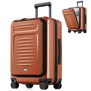 Carry On Luggage Suitcase : 22x14x9 Airline Approved Travel Luggage with Spinner Wheels, Front Pocket Expandable Hardshell Suitcases with TSA Lock Orange Carry On Luggage Suitcase : 22x14x9 Airline Approved Travel Luggage with Spinner Wheels, Front Pocket Expandable Hardshell Suitcases with TSA Lock Orange