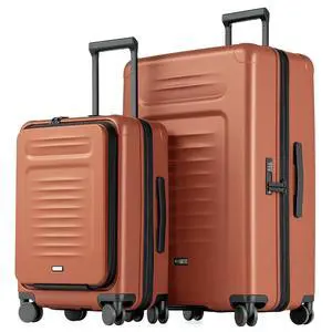 Luggage Sets Checked Suitcases - 2 Piece, Travel Carry on with Spinner Wheels, Expandable Hardside Large Suitcase with TSA Lock,20+29 Inch Orange Luggage Sets Checked Suitcases - 2 Piece, Travel Carry on with Spinner Wheels, Expandable Hardside Large Suitcase with TSA Lock,20+29 Inch Orange