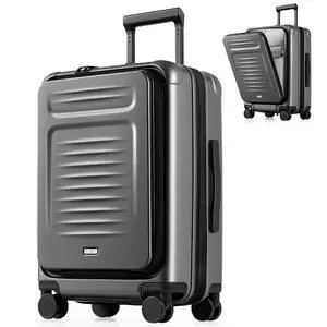 Carry On Luggage Suitcase : 22x14x9 Airline Approved Travel Luggage with Spinner Wheels, Front Pocket Expandable Hardshell Suitcases with TSA Lock Grey Carry On Luggage Suitcase : 22x14x9 Airline Approved Travel Luggage with Spinner Wheels, Front Pocket Expandable Hardshell Suitcases with TSA Lock Grey