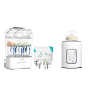 8-in-1 Fast Baby Bottle Warmer & 3 Layers Large Bottle Sterilizer and Dryer 8-in-1 Fast Baby Bottle Warmer & 3 Layers Large Bottle Sterilizer and Dryer