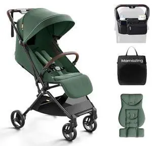 MAMAZING Ultra Air Lightweight Travel Stroller Bundle with Portable Stroller Fan, Carbon Fiber Frame, One-Hand Fold, Airplane-Friendly, 11.6 lbs MAMAZING Ultra Air Lightweight Travel Stroller Bundle with Portable Stroller Fan, Carbon Fiber Frame, One-Hand Fold, Airplane-Friendly, 11.6 lbs