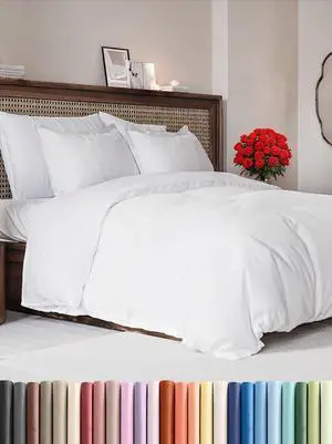 Duvet Cover Queen Size Set - Extra Soft Queen Duvet Cover 90" x 90" with 2 Pillow Shams for Women, Men, Kids & Teens - Hotel Luxury, Easy-Care w/Zipper Closures & Ties - Comfy and Breathable (White) Duvet Cover Queen Size Set - Extra Soft Queen Duvet Cover 90" x 90" with 2 Pillow Shams for Women, Men, Kids & Teens - Hotel Luxury, Easy-Care w/Zipper Closures & Ties - Comfy and Breathable (White)