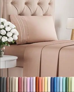 Twin Size 3 Piece Sheet Set - Comfy Breathable & Cooling Sheets - Hotel Luxury Bed Sheets for Women & Men - Deep Pockets, Easy-Fit, Extra Soft and Wrinkle Free Sheets - Mauve Oeko-Tex Bed Sheet Set Twin Size 3 Piece Sheet Set - Comfy Breathable & Cooling Sheets - Hotel Luxury Bed Sheets for Women & Men - Deep Pockets, Easy-Fit, Extra Soft and Wrinkle Free Sheets - Mauve Oeko-Tex Bed Sheet Set