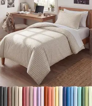 Duvet Cover Twin/Twin XL Size Set - Extra Soft Twin/Twin XL Duvet Cover 68" x 90" with 1 Pillow Sham for Women, Men, Kids & Teens - Easy-Care & Fade Free with Zipper Closures & Ties (Beige Stripes) Duvet Cover Twin/Twin XL Size Set - Extra Soft Twin/Twin XL Duvet Cover 68" x 90" with 1 Pillow Sham for Women, Men, Kids & Teens - Easy-Care & Fade Free with Zipper Closures & Ties (Beige Stripes)