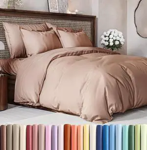 Duvet Cover King Size Set - Extra Soft King Duvet Cover 104" x 90" with 2 Pillow Shams for Women, Men, Kids & Teens - Hotel Luxury, Easy-Care w/Zipper Closures & Ties - Comfy and Breathable (Mauve) Duvet Cover King Size Set - Extra Soft King Duvet Cover 104" x 90" with 2 Pillow Shams for Women, Men, Kids & Teens - Hotel Luxury, Easy-Care w/Zipper Closures & Ties - Comfy and Breathable (Mauve)