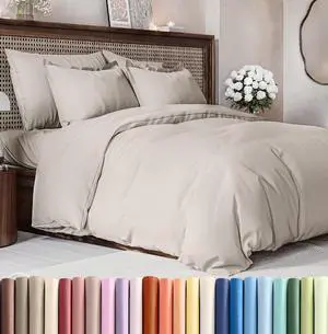 Duvet Cover Queen Size Set - Extra Soft Queen Duvet Cover 90" x 90" with 2 Pillow Shams for Women, Men, Kids & Teens - Hotel Luxury w/Zipper Closures & Ties - Comfy, Cozy & Breathable (Light Grey) Duvet Cover Queen Size Set - Extra Soft Queen Duvet Cover 90" x 90" with 2 Pillow Shams for Women, Men, Kids & Teens - Hotel Luxury w/Zipper Closures & Ties - Comfy, Cozy & Breathable (Light Grey)