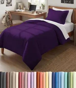 Duvet Cover Twin/Twin XL Size Set - Extra Soft Twin/Twin XL Duvet Cover 68" x 90" with 1 Pillow Sham for Women, Men, Kids & Teens - Comfy, Easy-Care & Fade Free with Zipper Closures and Ties (Purple) Duvet Cover Twin/Twin XL Size Set - Extra Soft Twin/Twin XL Duvet Cover 68" x 90" with 1 Pillow Sham for Women, Men, Kids & Teens - Comfy, Easy-Care & Fade Free with Zipper Closures and Ties (Purple)