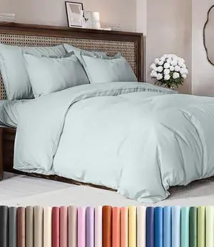 Duvet Cover Cal King Size Set - Extra Soft Cal King Duvet Cover 104" x 98" with 2 Pillow Shams for Women, Men, Kids & Teens - Hotel Luxury with Zipper Closures & Ties - Comfy & Breathable (Ice Blue) Duvet Cover Cal King Size Set - Extra Soft Cal King Duvet Cover 104" x 98" with 2 Pillow Shams for Women, Men, Kids & Teens - Hotel Luxury with Zipper Closures & Ties - Comfy & Breathable (Ice Blue)