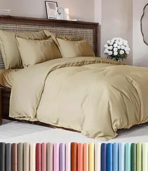 Duvet Cover Queen Size Set - Extra Soft Queen Duvet Cover 90" x 90" with 2 Pillow Shams for Women, Men, Kids & Teens - Hotel Luxury, Easy-Care w/ Zipper Closures & Ties - Comfy and Breathable (Beige) Duvet Cover Queen Size Set - Extra Soft Queen Duvet Cover 90" x 90" with 2 Pillow Shams for Women, Men, Kids & Teens - Hotel Luxury, Easy-Care w/ Zipper Closures & Ties - Comfy and Breathable (Beige)