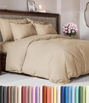 Duvet Cover Full Size Set - Extra Soft Full Duvet Cover 80" x 90" with 2 Pillow Shams for Women, Men, Kids & Teens - Hotel Luxury, Easy-Care w/ Zipper Closures & Ties - Comfy and Breathable (Cream) Duvet Cover Full Size Set - Extra Soft Full Duvet Cover 80" x 90" with 2 Pillow Shams for Women, Men, Kids & Teens - Hotel Luxury, Easy-Care w/ Zipper Closures & Ties - Comfy and Breathable (Cream)
