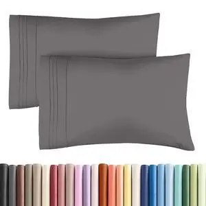 King Pillow Cases Set of 2 - Ultra Soft Hotel Quality Pillowcase Covers - Comfy, Cozy & Wrinkle Free - Shrinkage, Stain & Fade Resistant - Machine Washable Pillow Protectors - 2 Piece Set - Dark Grey King Pillow Cases Set of 2 - Ultra Soft Hotel Quality Pillowcase Covers - Comfy, Cozy & Wrinkle Free - Shrinkage, Stain & Fade Resistant - Machine Washable Pillow Protectors - 2 Piece Set - Dark Grey