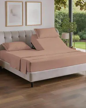 Flex Top Split Head King 4 Piece Sheet Set - Ultra-Soft, Breathable & Cooling Bed Sheets Set - Hotel Luxury Bedding for Women & Men with Deep Pockets - Wrinkle Free & Fade Resistant - Oeko-Tex - Mauve Flex Top Split Head King 4 Piece Sheet Set - Ultra-Soft, Breathable & Cooling Bed Sheets Set - Hotel Luxury Bedding for Women & Men with Deep Pockets - Wrinkle Free & Fade Resistant - Oeko-Tex - Mauve
