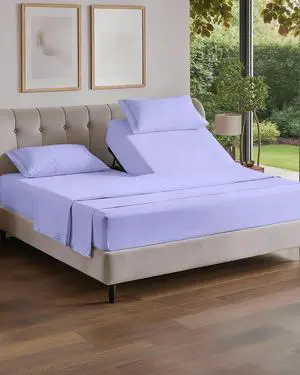Flex Top Split Head King 4 Piece Sheet Set - Soft, Breathable & Cooling Bed Sheets Set - Hotel Luxury Bedding for Women & Men with Deep Pockets - Wrinkle Free & Fade Resistant - Oeko-Tex - Lavender Flex Top Split Head King 4 Piece Sheet Set - Soft, Breathable & Cooling Bed Sheets Set - Hotel Luxury Bedding for Women & Men with Deep Pockets - Wrinkle Free & Fade Resistant - Oeko-Tex - Lavender