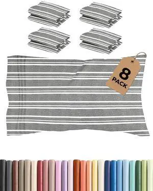 King Pillow Cases Set of 8 - Ultra Soft Hotel Quality Pillowcase Covers - Comfy & Wrinkle Free - Shrink, Stain & Fade Resistant - Soft, Machine Washable Pillow Protectors - 8 Piece Set - Grey Stripes King Pillow Cases Set of 8 - Ultra Soft Hotel Quality Pillowcase Covers - Comfy & Wrinkle Free - Shrink, Stain & Fade Resistant - Soft, Machine Washable Pillow Protectors - 8 Piece Set - Grey Stripes