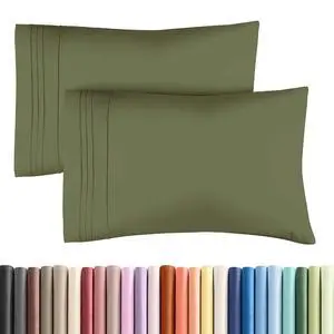 King Standard Pillow Cases Set of 2 - Soft Hotel Quality Pillowcase Covers - Comfy, Cozy & Fade Free - Wrinkle Resistant - Machine Washable Pillow Protectors - 2 Piece Set - King Standard Sage Green King Standard Pillow Cases Set of 2 - Soft Hotel Quality Pillowcase Covers - Comfy, Cozy & Fade Free - Wrinkle Resistant - Machine Washable Pillow Protectors - 2 Piece Set - King Standard Sage Green