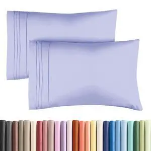 Queen Pillow Cases Set of 2 - Ultra Soft Hotel Quality Pillowcase Covers - Comfy, Cozy & Wrinkle Free - Shrinkage, Stain & Fade Resistant - Machine Washable Pillow Protectors - 2 Piece Set - Lavender Queen Pillow Cases Set of 2 - Ultra Soft Hotel Quality Pillowcase Covers - Comfy, Cozy & Wrinkle Free - Shrinkage, Stain & Fade Resistant - Machine Washable Pillow Protectors - 2 Piece Set - Lavender