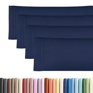 Body Pillowcases Set of 4-20x54 Long Body Pillow Case - Soft Body Pillow Cover for Sleeping & Side Sleepers - Comfy, Breathable & Fade Free - Machine Washable with Envelope Enclosure - (Navy Blue) Body Pillowcases Set of 4-20x54 Long Body Pillow Case - Soft Body Pillow Cover for Sleeping & Side Sleepers - Comfy, Breathable & Fade Free - Machine Washable with Envelope Enclosure - (Navy Blue)