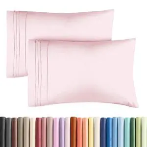 Queen Pillow Cases Set of 2 - Ultra Soft Hotel Quality Pillowcase Covers - Comfy, Cozy & Wrinkle Free - Shrinkage and Fade Resistant - Machine Washable Pillow Protectors - 2 Piece Set - Lavender Pink Queen Pillow Cases Set of 2 - Ultra Soft Hotel Quality Pillowcase Covers - Comfy, Cozy & Wrinkle Free - Shrinkage and Fade Resistant - Machine Washable Pillow Protectors - 2 Piece Set - Lavender Pink