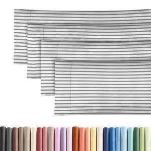 Body Pillowcases Set of 4-20x54 Long Body Pillow Case - Soft Body Pillow Cover for Sleeping & Side Sleepers - Comfy, Breathable & Fade Free - Machine Washable w/Envelope Enclosure - (Grey Stripes) Body Pillowcases Set of 4-20x54 Long Body Pillow Case - Soft Body Pillow Cover for Sleeping & Side Sleepers - Comfy, Breathable & Fade Free - Machine Washable w/Envelope Enclosure - (Grey Stripes)