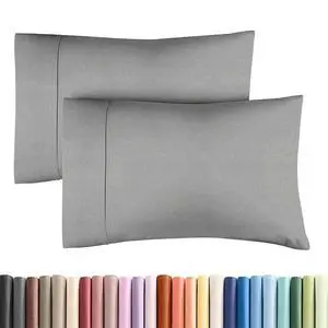 Standard Pillow Cases Set of 2 - Ultra-Soft Hotel Quality Pillowcase Covers - Comfy & Wrinkle Free - Stain and Fade Resistant - Machine Washable Pillow Protectors - 2 Piece Set - Heathered Grey Standard Pillow Cases Set of 2 - Ultra-Soft Hotel Quality Pillowcase Covers - Comfy & Wrinkle Free - Stain and Fade Resistant - Machine Washable Pillow Protectors - 2 Piece Set - Heathered Grey