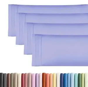 Body Pillowcases Set of 4-20x54 Long Body Pillow Case - Soft Body Pillow Cover for Sleeping & Side Sleepers - Comfy, Breathable & Fade Free - Machine Washable with Envelope Enclosure - (Lavender) Body Pillowcases Set of 4-20x54 Long Body Pillow Case - Soft Body Pillow Cover for Sleeping & Side Sleepers - Comfy, Breathable & Fade Free - Machine Washable with Envelope Enclosure - (Lavender)