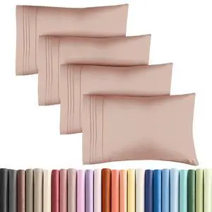 CGK Unlimited King Size Microfiber Pillowcase Set, 4 Pieces, Mauve CGK Unlimited King Size Microfiber Pillowcase Set, 4 Pieces, Mauve