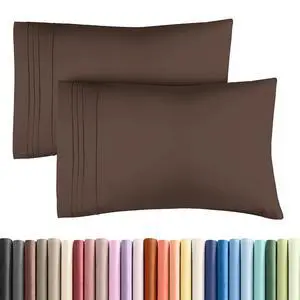 Queen Pillow Cases Set of 2 - Ultra Soft Hotel Quality Pillowcase Covers - Comfy, Cozy & Wrinkle Free - Shrinkage, Stain and Fade Resistant - Machine Washable Pillow Protectors - 2 Piece Set - Brown Queen Pillow Cases Set of 2 - Ultra Soft Hotel Quality Pillowcase Covers - Comfy, Cozy & Wrinkle Free - Shrinkage, Stain and Fade Resistant - Machine Washable Pillow Protectors - 2 Piece Set - Brown