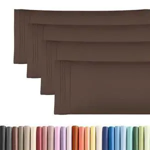 Body Pillowcases Set of 4-20x54 Long Body Pillow Case - Soft Body Pillow Cover for Sleeping & Side Sleepers - Comfy, Cozy Breathable & Fade Free - Machine Washable w/Envelope Enclosure - (Brown) Body Pillowcases Set of 4-20x54 Long Body Pillow Case - Soft Body Pillow Cover for Sleeping & Side Sleepers - Comfy, Cozy Breathable & Fade Free - Machine Washable w/Envelope Enclosure - (Brown)