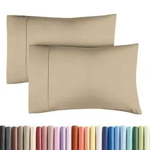 King Standard Pillow Cases Set of 2 - Ultra-Soft Hotel Quality Pillowcase Covers - Comfy, Cozy & Fade Free - Wrinkle Resistant - Machine Washable Pillow Protectors - 2 Piece Set - Heathered Beige King Standard Pillow Cases Set of 2 - Ultra-Soft Hotel Quality Pillowcase Covers - Comfy, Cozy & Fade Free - Wrinkle Resistant - Machine Washable Pillow Protectors - 2 Piece Set - Heathered Beige