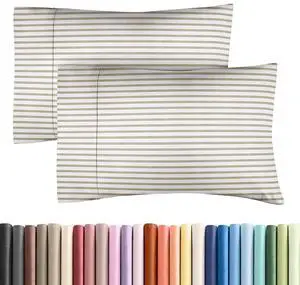 King Pillow Cases Set of 2 - Ultra Soft Hotel Quality Pillowcase Covers - Comfy, Cozy & Wrinkle Free - Shrinkage and Fade Resistant - Machine Washable Pillow Protectors - 2 Piece Set - Beige Stripes 2 King Pillow Cases Set of 2 - Ultra Soft Hotel Quality Pillowcase Covers - Comfy, Cozy & Wrinkle Free - Shrinkage and Fade Resistant - Machine Washable Pillow Protectors - 2 Piece Set - Beige Stripes 2